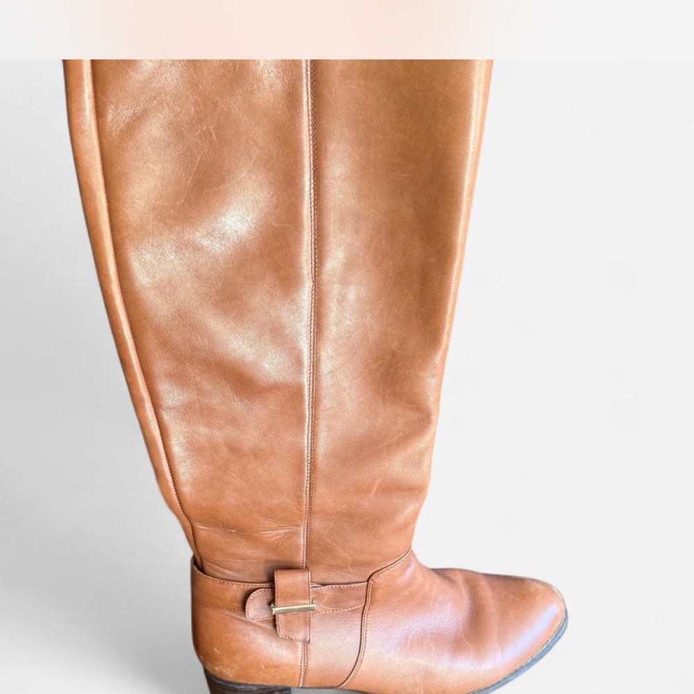 Nine West Women's Tan Leather Knee-High Boots